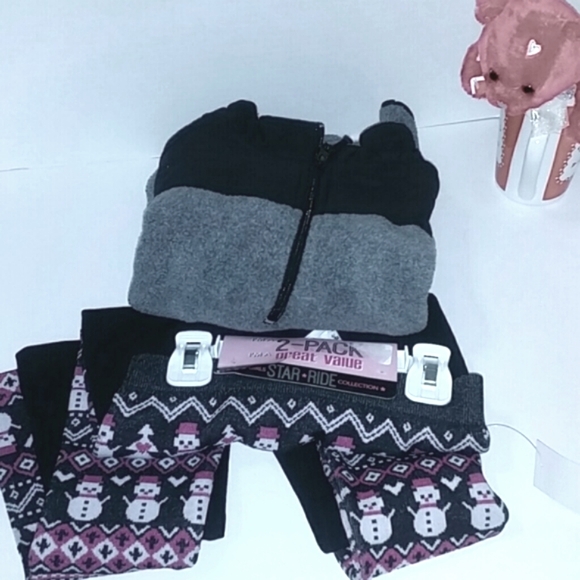 Lot of girls fal/winter leggings and jacket 6X - Picture 1 of 3